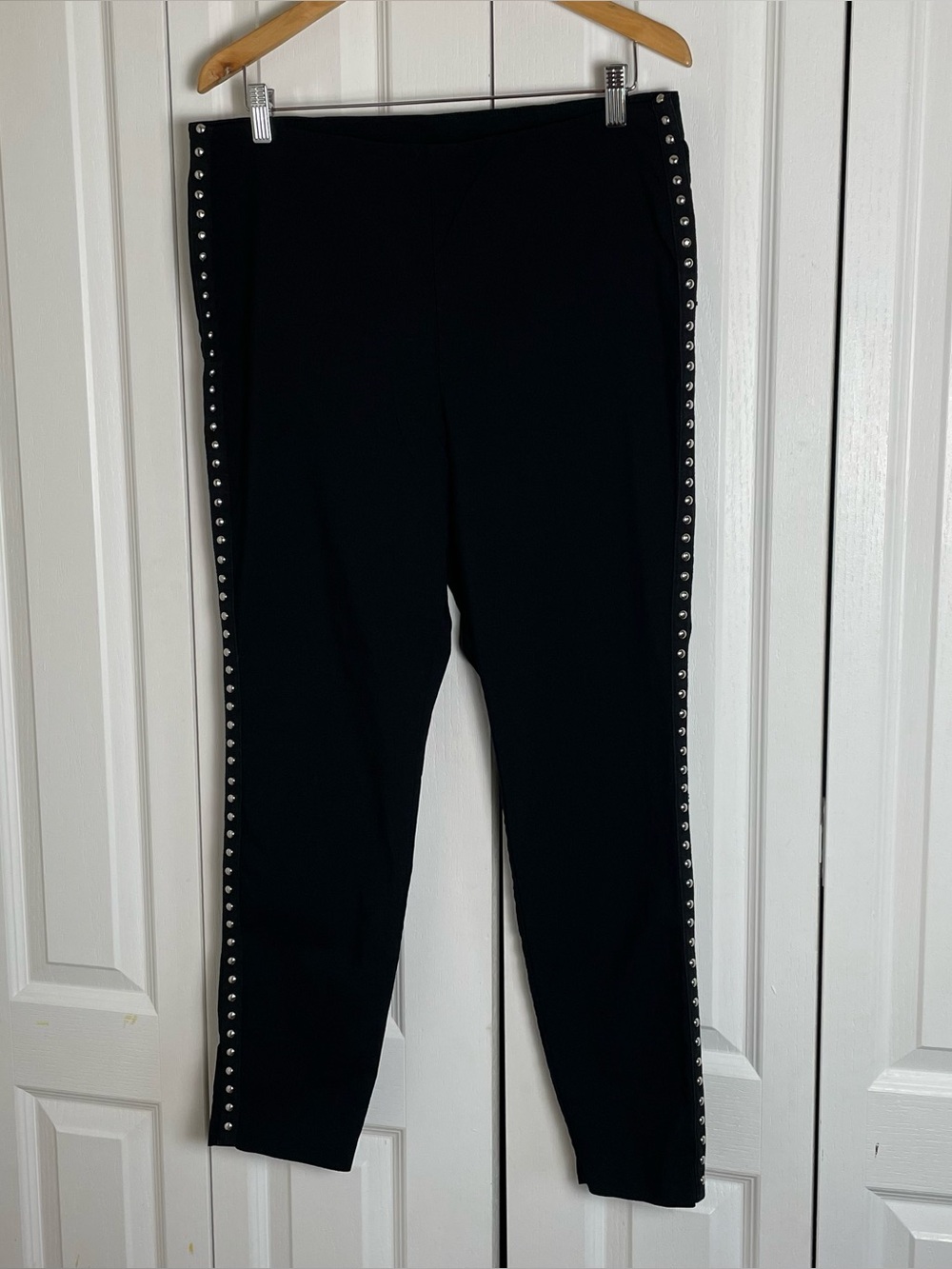INC International Concepts Ponte Pants Women’s 16 Black Skinny Pull On Stretch